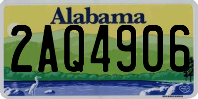 AL license plate 2AQ4906
