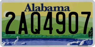AL license plate 2AQ4907