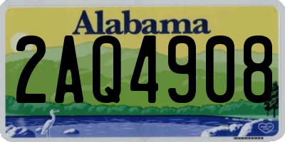 AL license plate 2AQ4908
