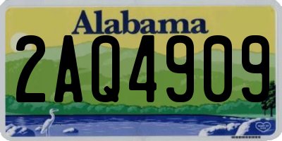 AL license plate 2AQ4909
