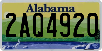 AL license plate 2AQ4920