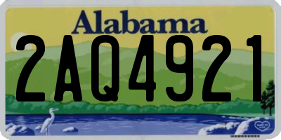 AL license plate 2AQ4921