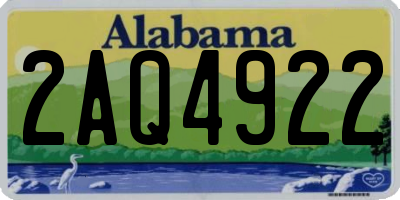 AL license plate 2AQ4922