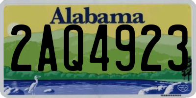 AL license plate 2AQ4923