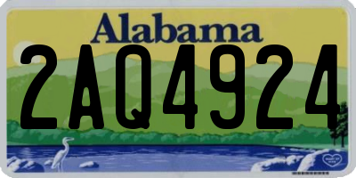 AL license plate 2AQ4924