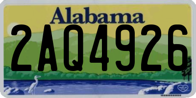 AL license plate 2AQ4926