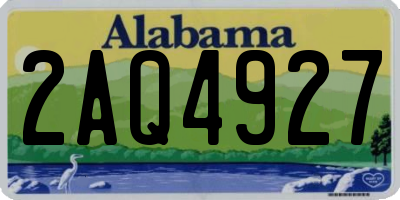 AL license plate 2AQ4927