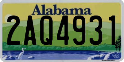 AL license plate 2AQ4931
