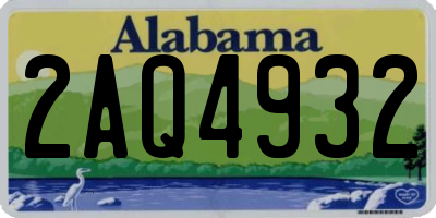 AL license plate 2AQ4932