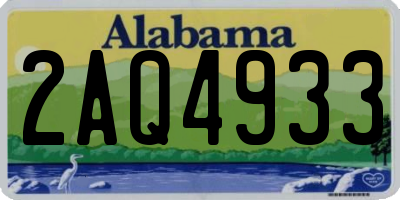 AL license plate 2AQ4933