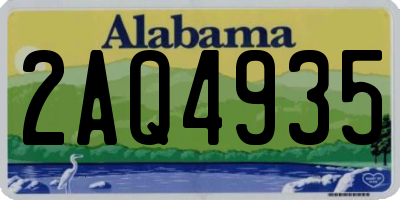 AL license plate 2AQ4935