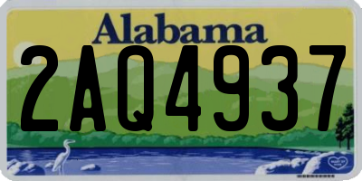 AL license plate 2AQ4937