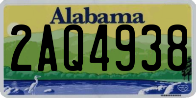 AL license plate 2AQ4938