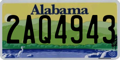AL license plate 2AQ4943