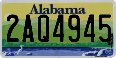 AL license plate 2AQ4945