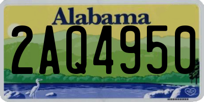 AL license plate 2AQ4950