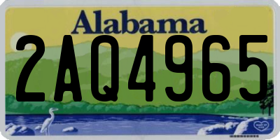 AL license plate 2AQ4965
