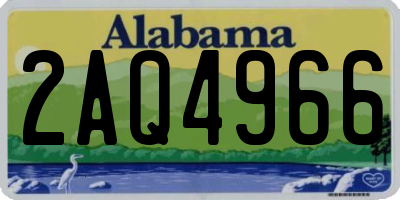 AL license plate 2AQ4966