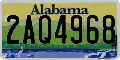 AL license plate 2AQ4968