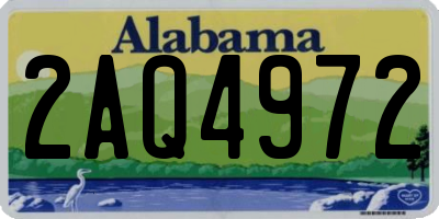 AL license plate 2AQ4972