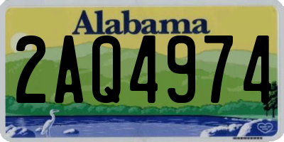 AL license plate 2AQ4974