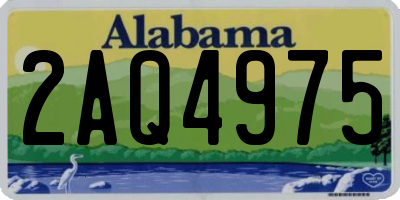 AL license plate 2AQ4975