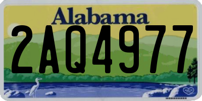 AL license plate 2AQ4977