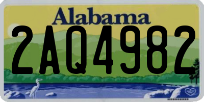 AL license plate 2AQ4982