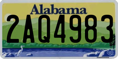 AL license plate 2AQ4983