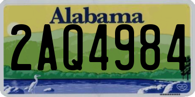 AL license plate 2AQ4984