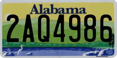 AL license plate 2AQ4986