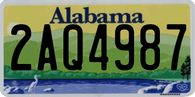 AL license plate 2AQ4987