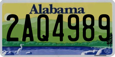 AL license plate 2AQ4989