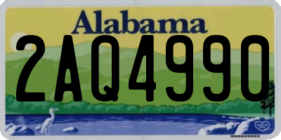 AL license plate 2AQ4990