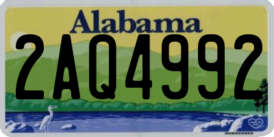 AL license plate 2AQ4992