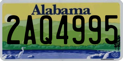 AL license plate 2AQ4995