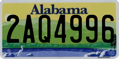 AL license plate 2AQ4996