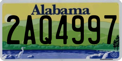 AL license plate 2AQ4997