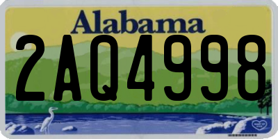 AL license plate 2AQ4998