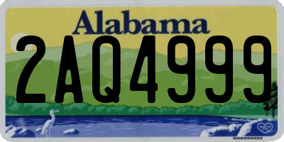 AL license plate 2AQ4999