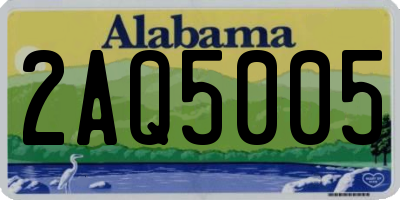 AL license plate 2AQ5005