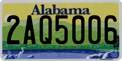 AL license plate 2AQ5006