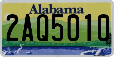 AL license plate 2AQ5010