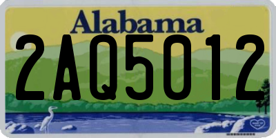 AL license plate 2AQ5012