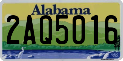 AL license plate 2AQ5016