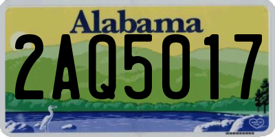 AL license plate 2AQ5017