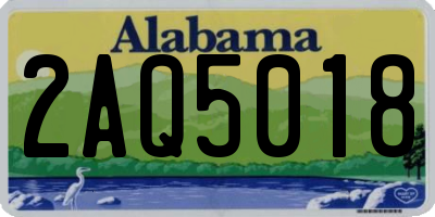 AL license plate 2AQ5018