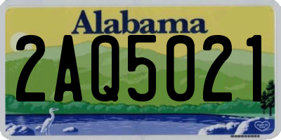 AL license plate 2AQ5021