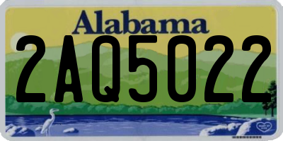 AL license plate 2AQ5022