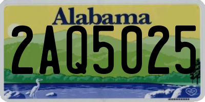 AL license plate 2AQ5025